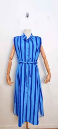 Robe rayée bleu royal